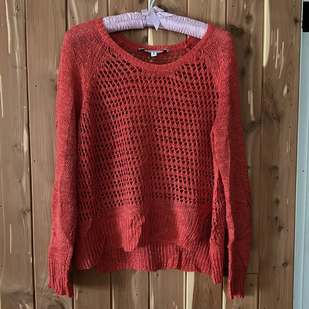 Beautiful knit sweater by Elizabeth AND James. XS, like new. Coral.
